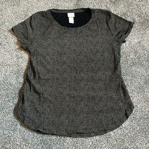 H&M polka dotted black dress shirt. Gently used.